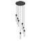 Z-Lite Beau Chandelier, 7-Light, 18 In.W x 12.75 In.H, Matte Black/Clear 740P-7R-MB - alternate 1